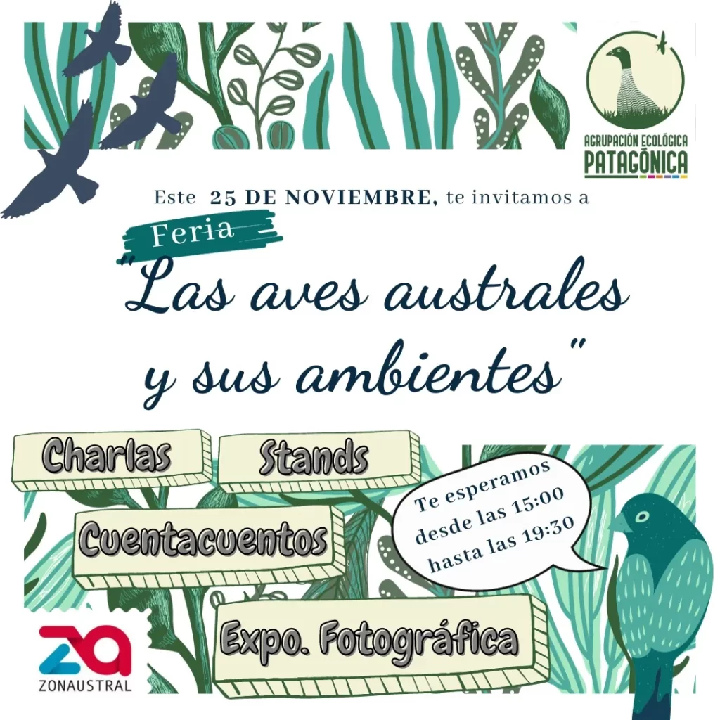 Afiche Las Aves Australes y sus ambientes